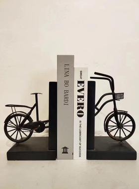 手工铁艺书房装饰品创意简约现代风格 玄关桌面摆件 自行车造型书