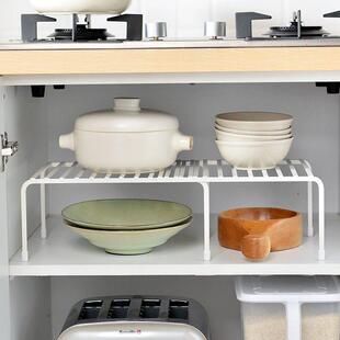 锅具收纳层架厨房台面转角置物架家用下水槽锅架整体橱柜放锅分层