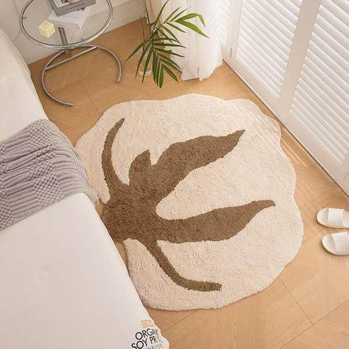 床边圆形地毯女孩卧室地垫客厅轻奢高级感电脑转椅儿童学习椅地垫
