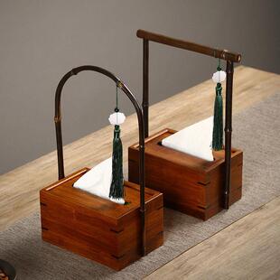 竹制纸巾盒新的中国风可及的豪华纸巾盒创意家实木纸巾收纳盒民宿