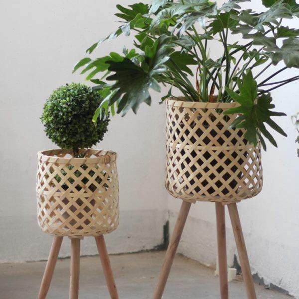 北欧花架子客厅 落地式简约阳台花盆架实木藤编编织室内网红花架,住宅家具,花架/花几,淘宝优惠券,粉丝福利购,淘宝优惠卷