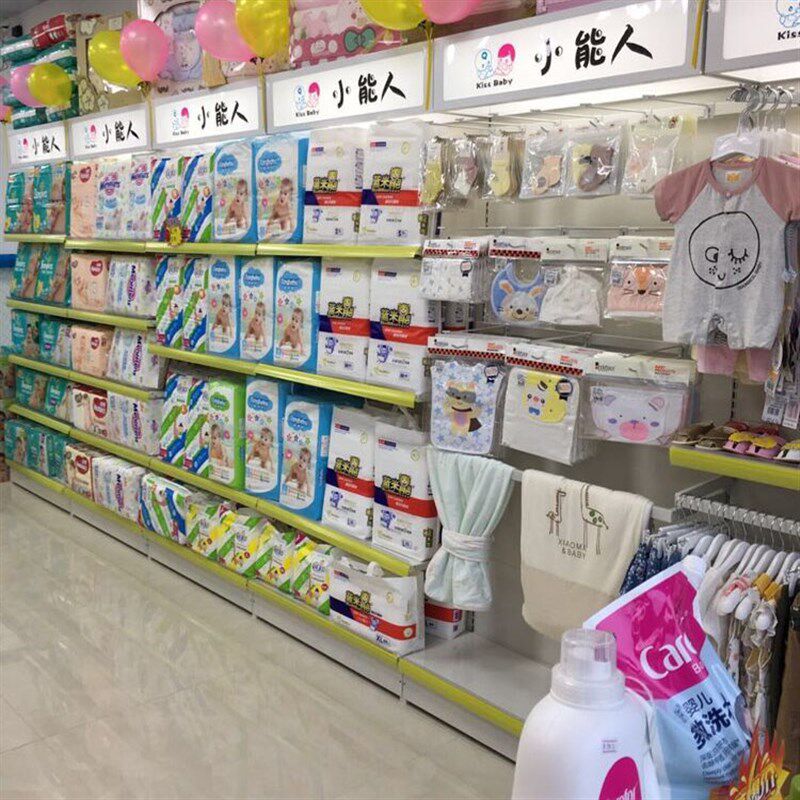 速发货婴店母架货便灯箱货架架利店药店超市货架 双面中岛展示架