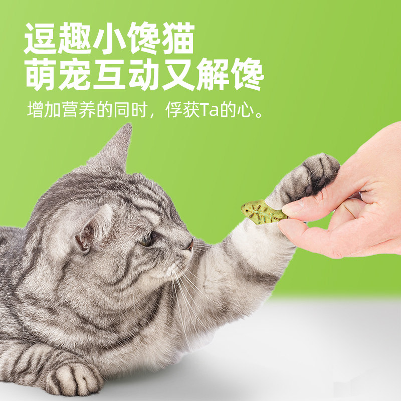 速发猫咪零食猫薄荷饼干幼猫洁齿磨牙棒小鱼猫草饼干化毛球猫咪用