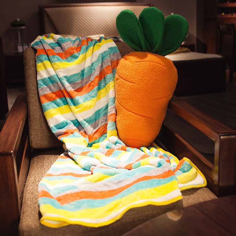 速发风胡萝卜抱枕空枕两用多功能个性可爱午睡子被调毯汽车