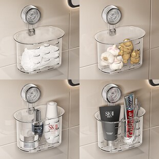 热销一次性废弃洗脸巾吸盘收纳盒壁挂置物架卫生间擦脸巾面巾纸放