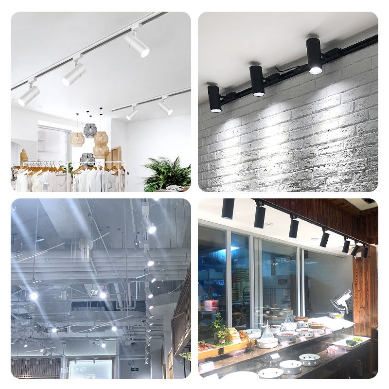热销高亮COB轨道射灯服装店商场展厅led超亮聚光灯导轨商用家用射