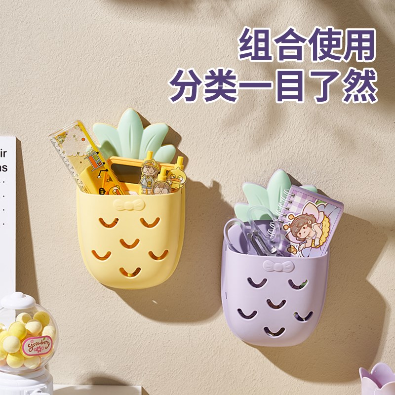 热销卫生间置物架免打孔浴室架子壁挂墙上梳子收纳盒洗漱台牙膏牙