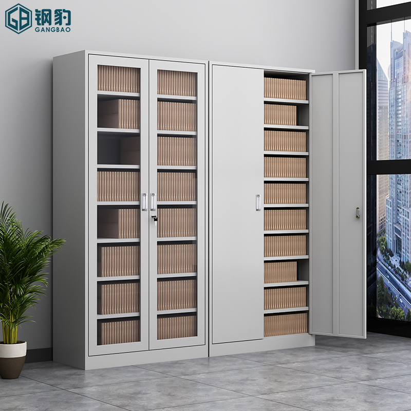 热销办公室文件柜会计收纳柜带锁抽屉铁皮储物柜子财务凭证资料档