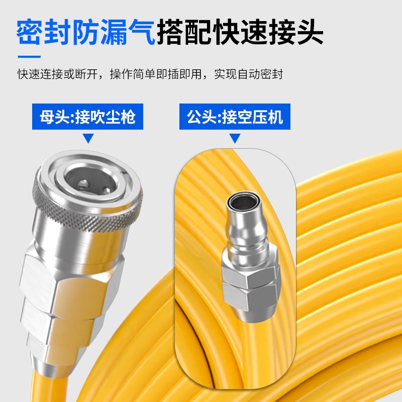 热销PU气管木工气管8mm软管空压机气泵防爆防冻汽管子空气压缩机