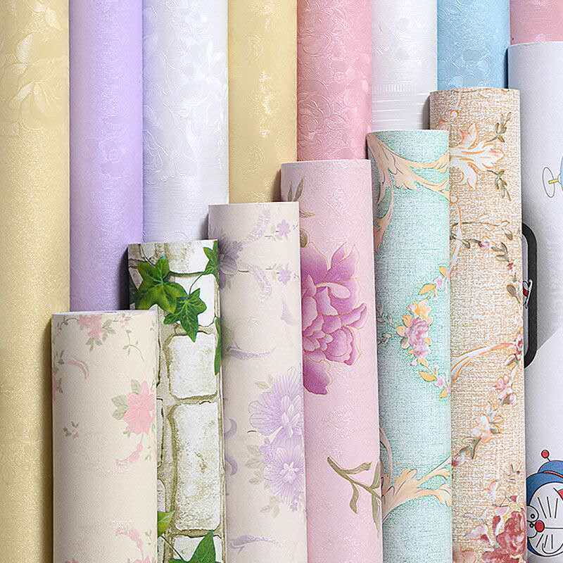 热销pvc墙纸自粘卧室温馨房间宿舍寝室壁纸装饰墙贴贴纸桌子柜子