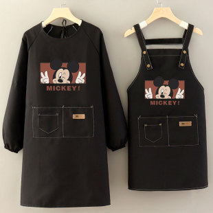 速发裙尚成人帆布长袖 围时透气耐磨工作服logo印字家用厨房罩衣