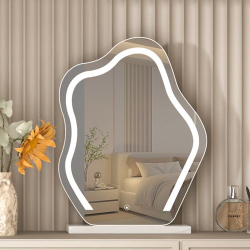 速发台朵化妆镜台式桌面带灯2025新款轻奢高级智能主卧梳妆云镜子