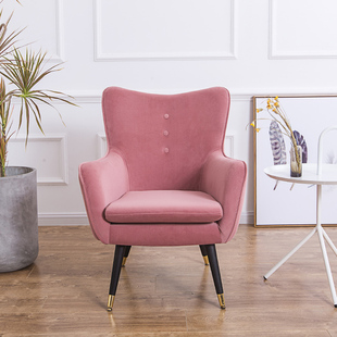 速发人式单人沙发高背椅小户型简老约虎椅卧室台懒美沙发