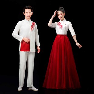 速发舞出放盛开国场舞舞蹈服男大气灯火里 中开男演绽服装