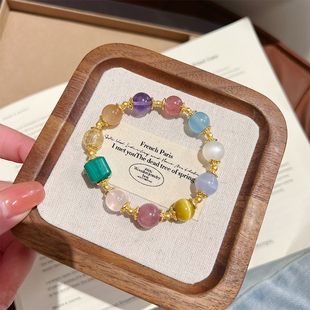 【多宝多福】天然水晶手串女招财转运新款高级精致手饰送女友手链