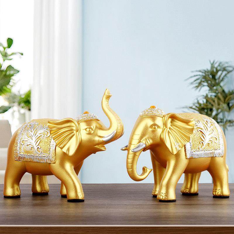 招财大象摆件一对创意家居客厅酒柜装饰品摆设办公室桌面轻奢高档,家居饰品,装饰摆件,淘宝优惠券,粉丝福利购,淘宝优惠卷