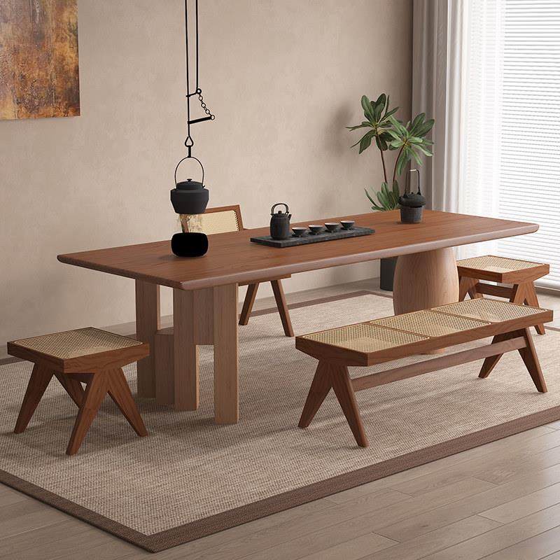 中古风实木茶桌胡桃木白蜡木原木办公桌椅组合禅意茶台茶室新中式,住宅家具,家用茶台/茶桌,淘宝优惠券,粉丝福利购,淘宝优惠卷