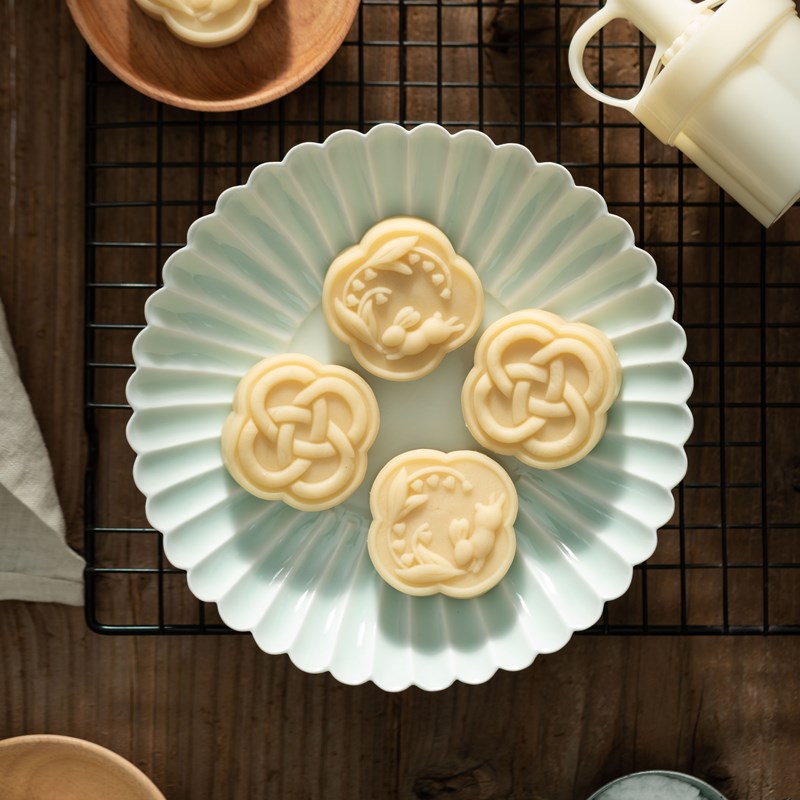 速发烘款家秋流心月饼模具新焙中用不粘模型印具压花冰皮点心糕点