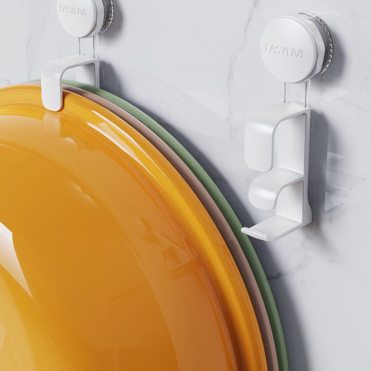 速发免盆孔浴架洗脸打挂钩壁挂盆子收纳室洗手间墙壁神器