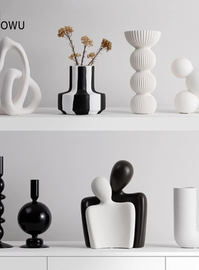 速发客厅装饰房轻奢艺柜高级感摆件组合艺术书品展示柜桌面工酒品