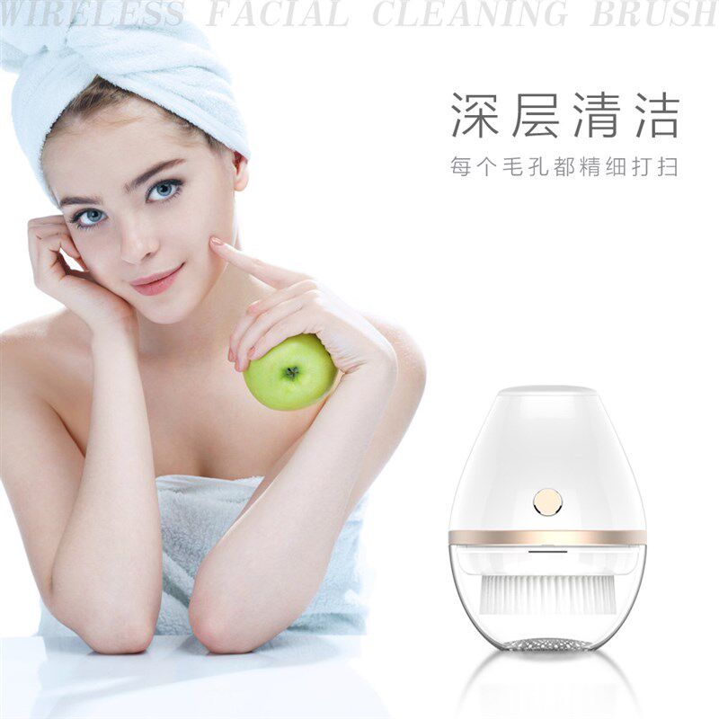 速发合动硅洁洁面仪面部毛孔清胶器二电一刷头超声波洗脸仪跨境