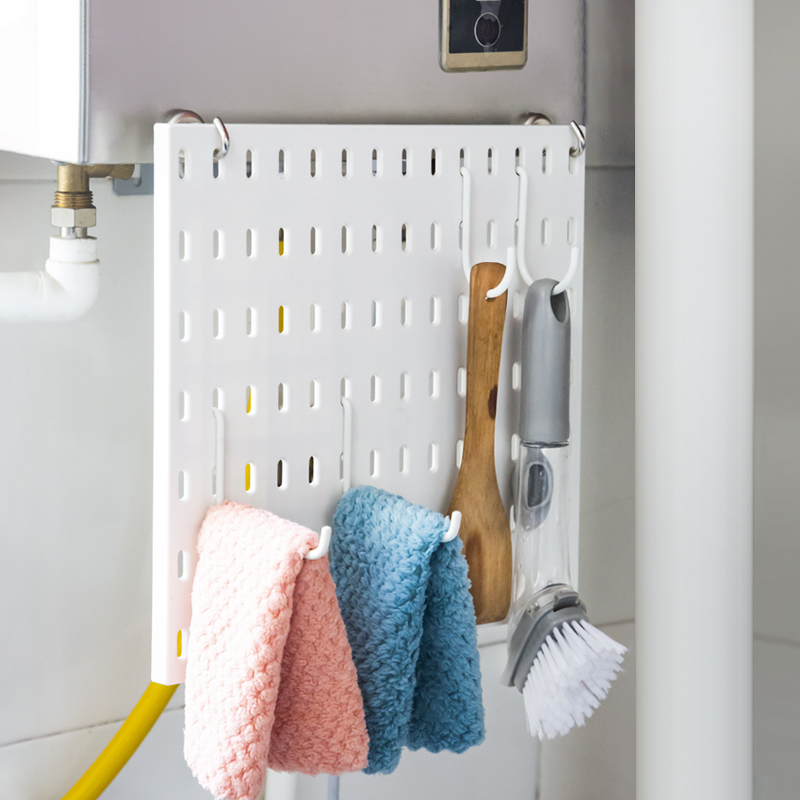 速发置气热水器遮丑洞洞板燃物架配房管道线管遮挡装饰墙厨件挂钩