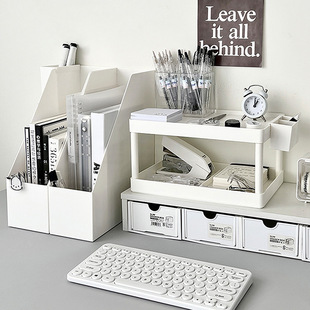 速发书立盒桌面立式文件架日式风生学文件框生宿舍整理收纳架书架