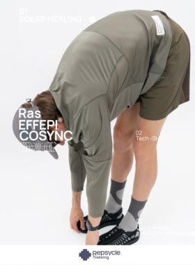 eFFEPI®Cosync意大利制面料速干吸湿排汗功能长Tee-户外城市通用