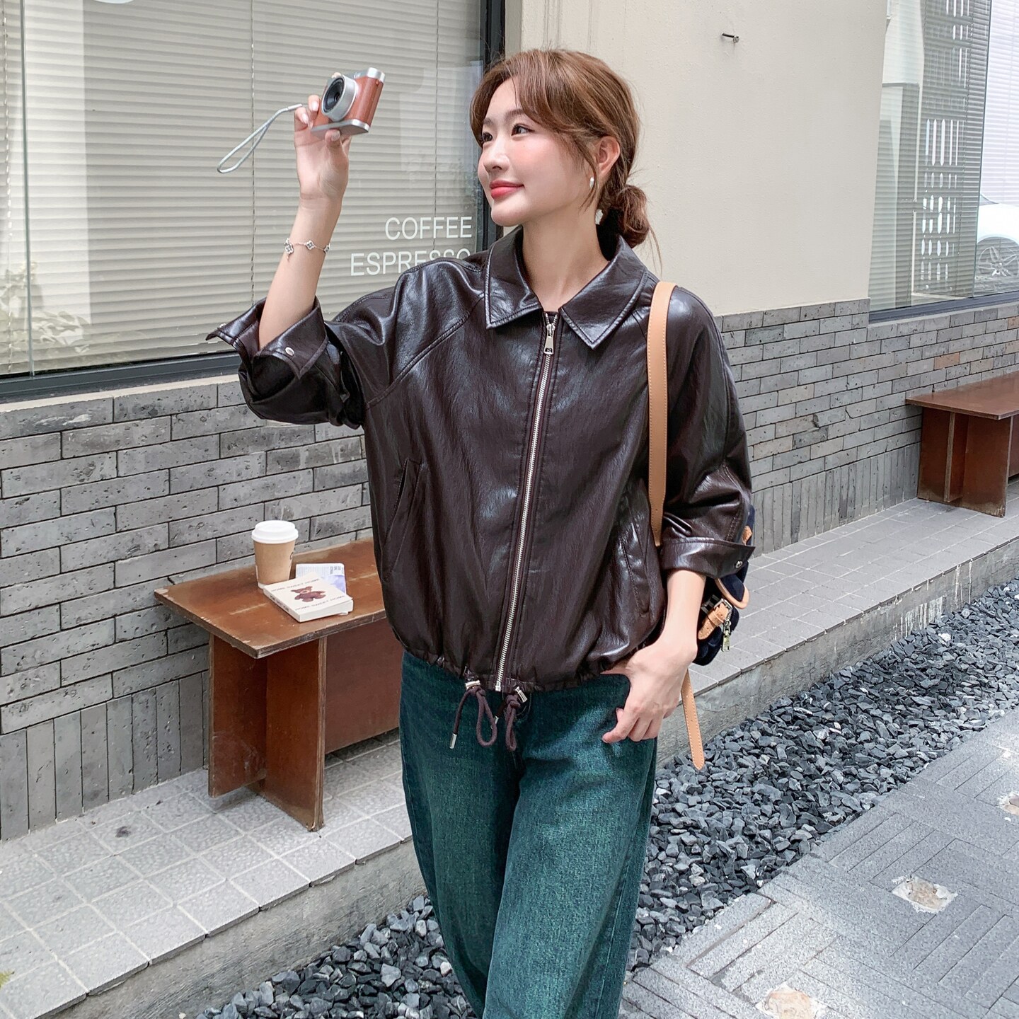 秋装新款现货 女士精品PU皮短外套 2C271-9556-P150K228