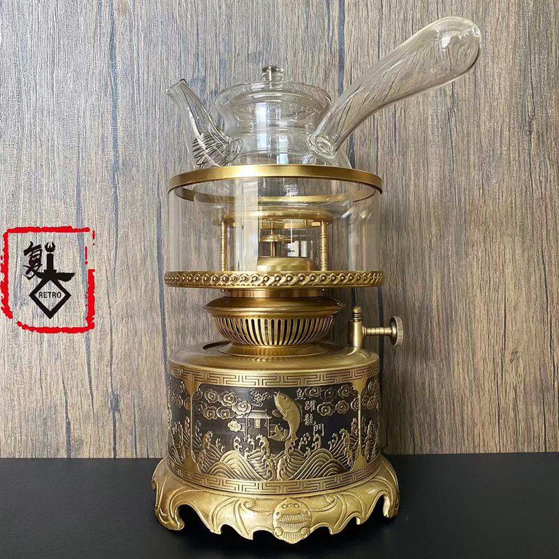 2023新款茶灯空气灯 功夫茶煮水精品茶炉 中式煤S油灯茶器厂家直