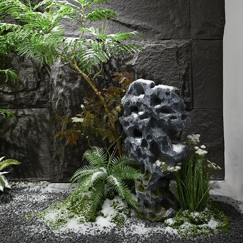 楼梯下别墅室内入户仿真竹子假山石大景观商场会所W假绿植雪景造,家居饰品,落地摆件,淘宝优惠券,粉丝福利购,淘宝优惠卷