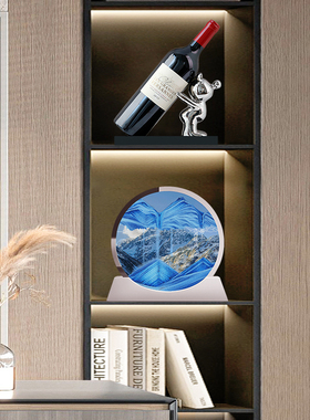 双面流沙画沙漏摆件客厅酒柜电视柜创意解压M办公室桌面装饰品礼