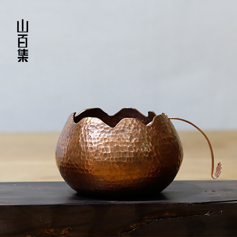 山百集随形紫铜水丞水滴t砚滴文房四宝砚台加水水盂家居摆件