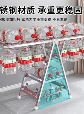 家用阳台不锈钢折叠晾衣架美容院美发店加粗M加厚落地式晾毛巾架