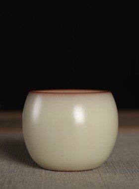 青瓷龙泉窑哥窑铁胎猪油冻茶杯捧杯叶金炼手工功R夫茶具陶瓷主人