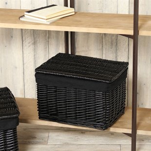 家居特大号藤编柳编田园带盖收纳筐脏H衣篮藤筐篮子储物箱整理箱