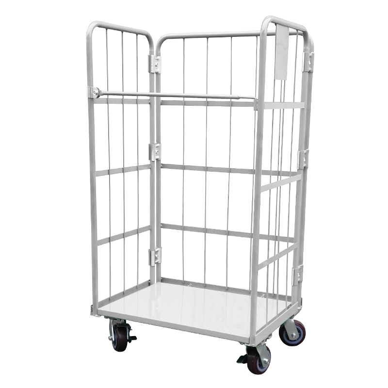 移动折叠物流台车仓储笼快递周转车装卸车洗衣笼T车布草搬运工具