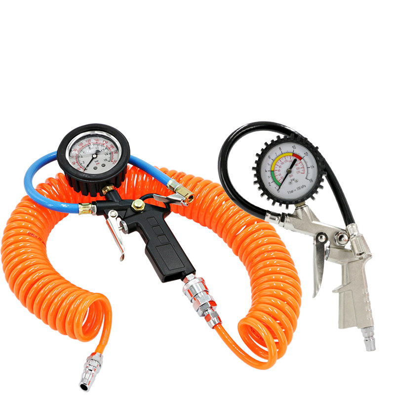 汽车打气嘴充气枪轮m胎工具气压表电动加气嘴接头数显胎压表监测