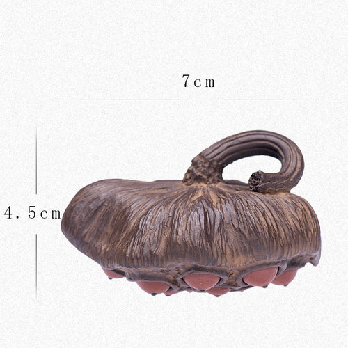 茶宠摆件精品紫j砂可养手工莲子雕塑枯莲蓬茶盘橱窗家居装饰礼品