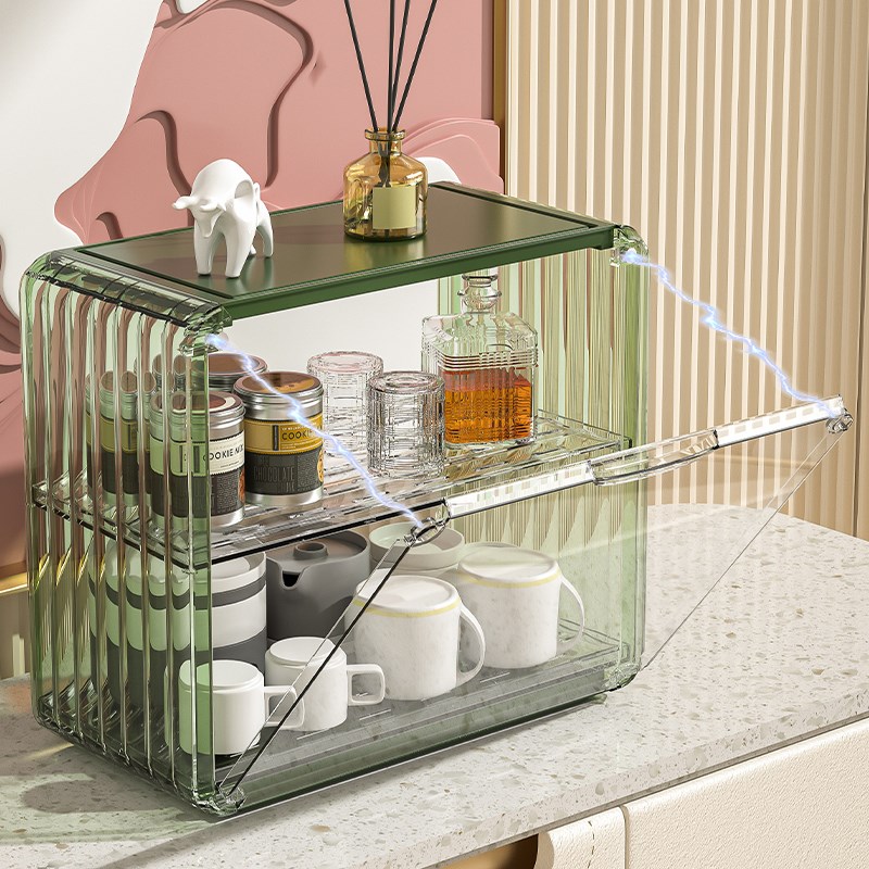 亚克力杯架杯子收纳置物架水杯防C尘杯架子家用放咖啡茶杯茶具储
