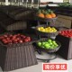 超市堆头篮水果h陈列梯形筐仿藤编织收纳篮子地堆篓展示筐托盘塑