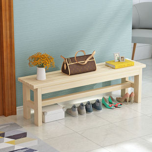 定做实木进门换鞋 长条凳浴室公园原木长凳子卧室床边Z床尾拼接凳