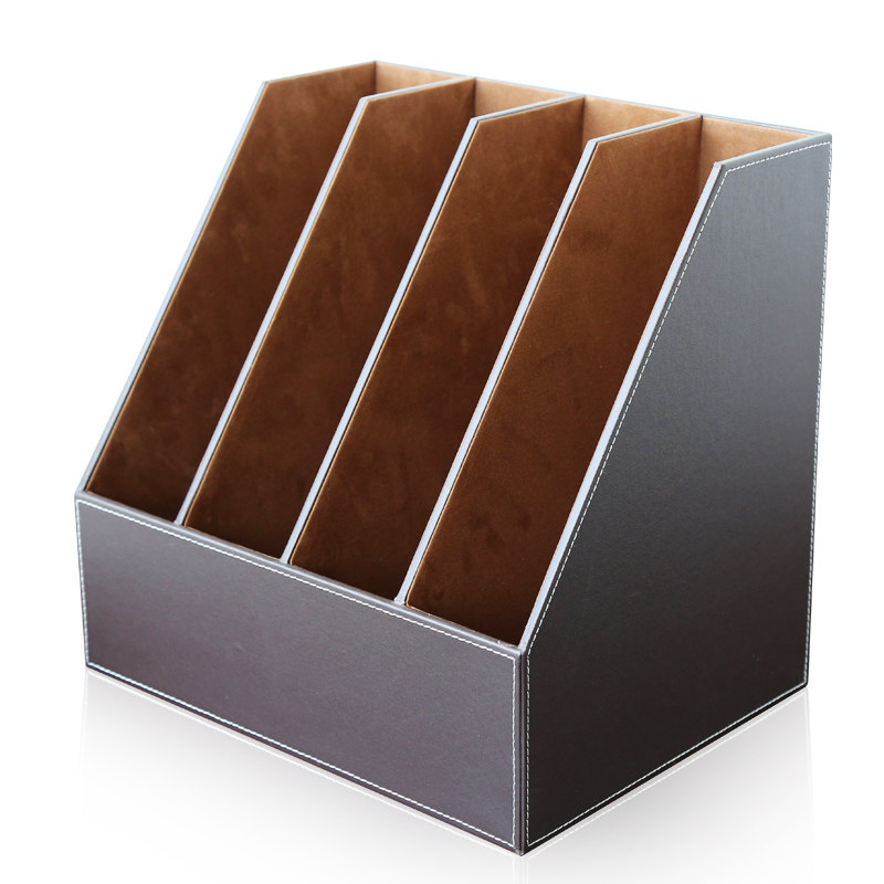 办公用品创意文件柜高档皮革文件框F大容量桌面收纳四联文件座咖,文具电教/文化用品/商务用品,文件座/文件架/文件框,淘宝优惠券,粉丝福利购,淘宝优惠卷