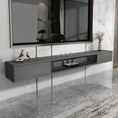 实木悬空电视柜小户型客s厅壁挂式 轻奢机上盒置物 电视机柜挂墙式