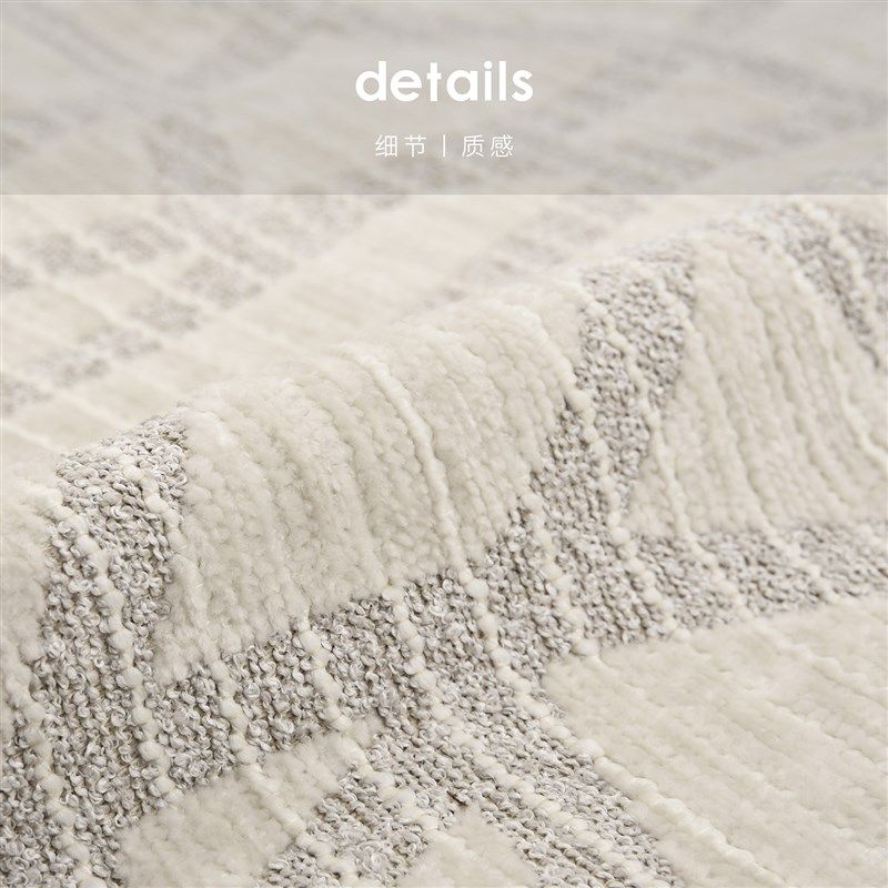 侘寂风民宿样板间棉麻混纺肌理感米F灰抱枕沙发客厅床头方枕靠垫