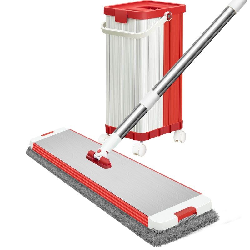 带轮子拉杆箱铝合金拖把免手洗一拖净懒I人神器木地板家用平板地