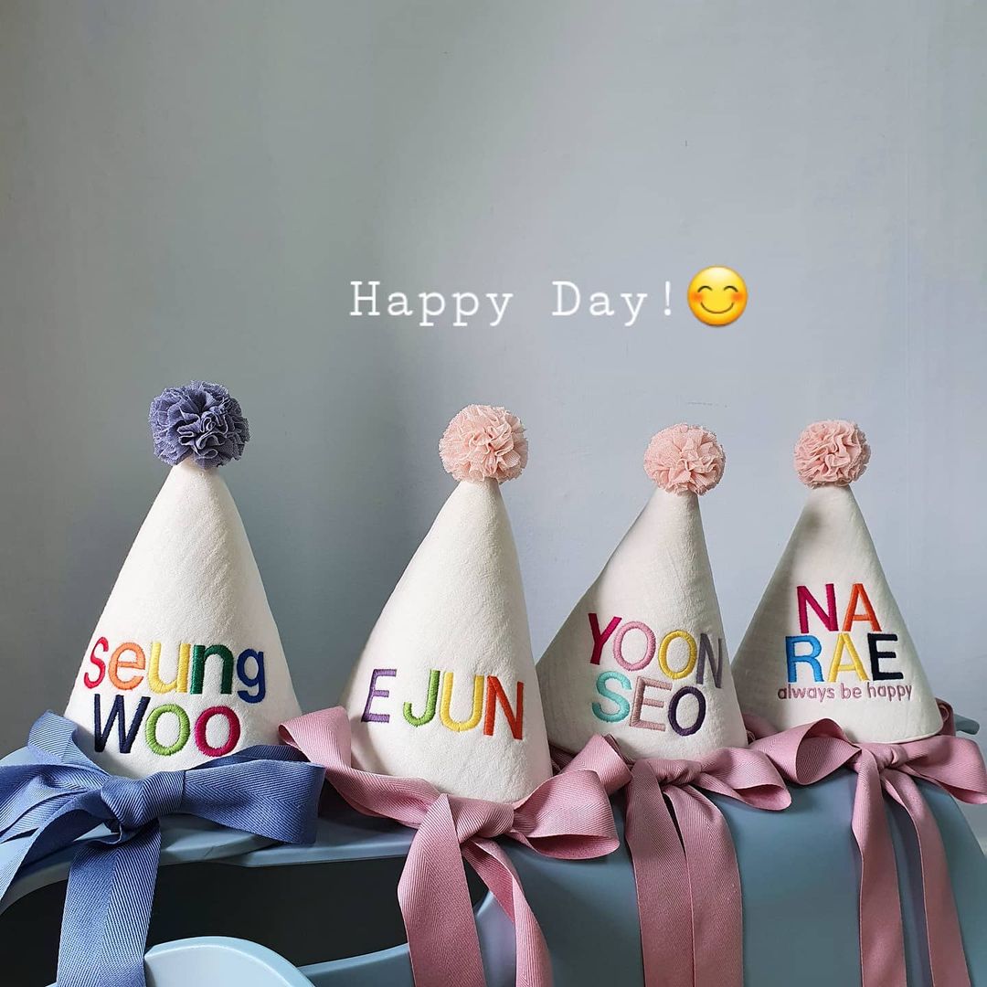 韓系ins兒童生日帽主題派