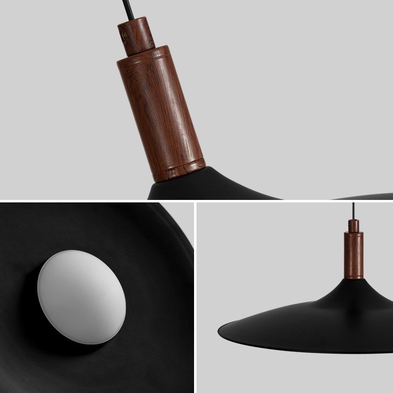 意式极简双头飞碟餐厅吊灯中古胡桃木纹餐桌灯侘寂X风复古吧台灯,家装灯饰光源,餐厅吊灯,淘宝优惠券,粉丝福利购,淘宝优惠卷