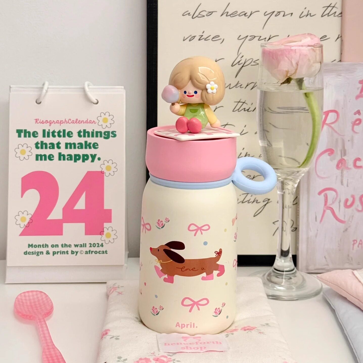 April儿童防摔不锈钢保温水杯直饮敞口学生小容量便携杯子随行杯