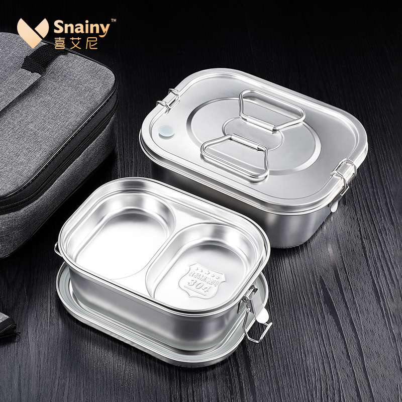 饭盒方便携带上班族大容量304不锈钢双层便当盒学生餐盒带盖手提